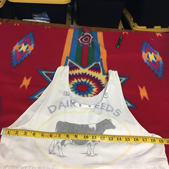 Vintage 80’s Country Farm Prairie Style Flour Sack Maxi Dress  BOHO FESTIVAL - Picture 11 of 15